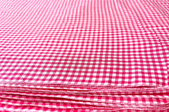 Pink & White Gingham Check Cotton Fabric
