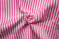 Pink & White Satin Dobby Lycra Stripe Cotton Lycra Fabric