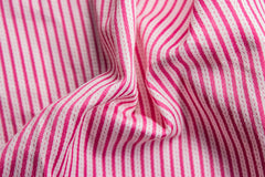 Pink & White Satin Dobby Lycra Stripe Cotton Lycra Fabric