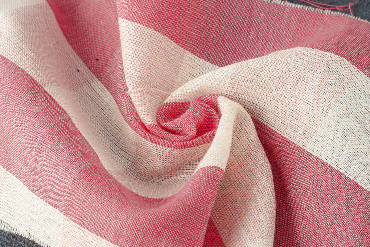 Pink & Peach Tom Tom Check Cotton Fabric