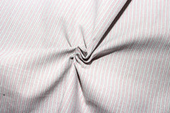 Beige & Red Millmade Stripe Cotton Fabric