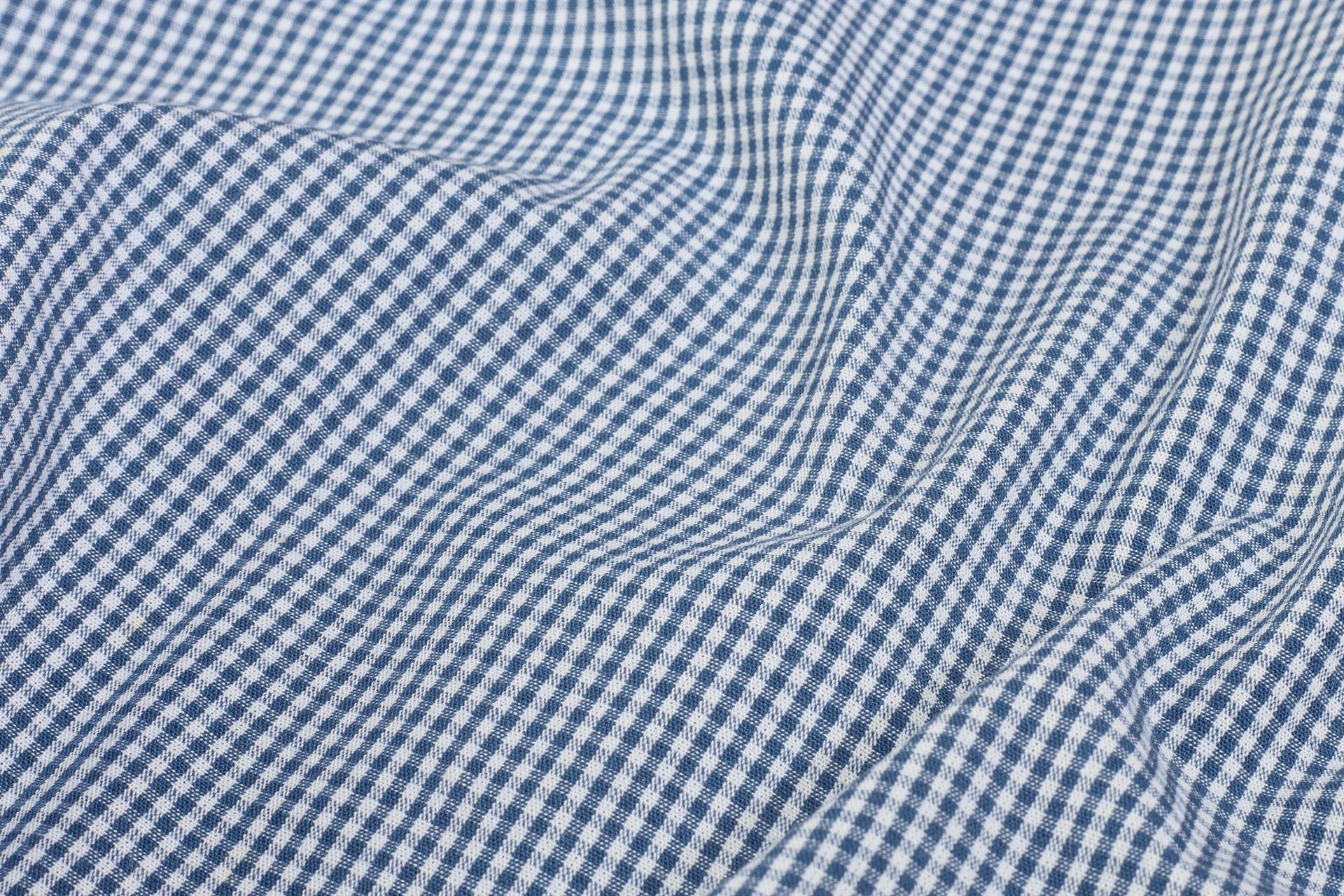 White & Blue formal small Gingham Check
