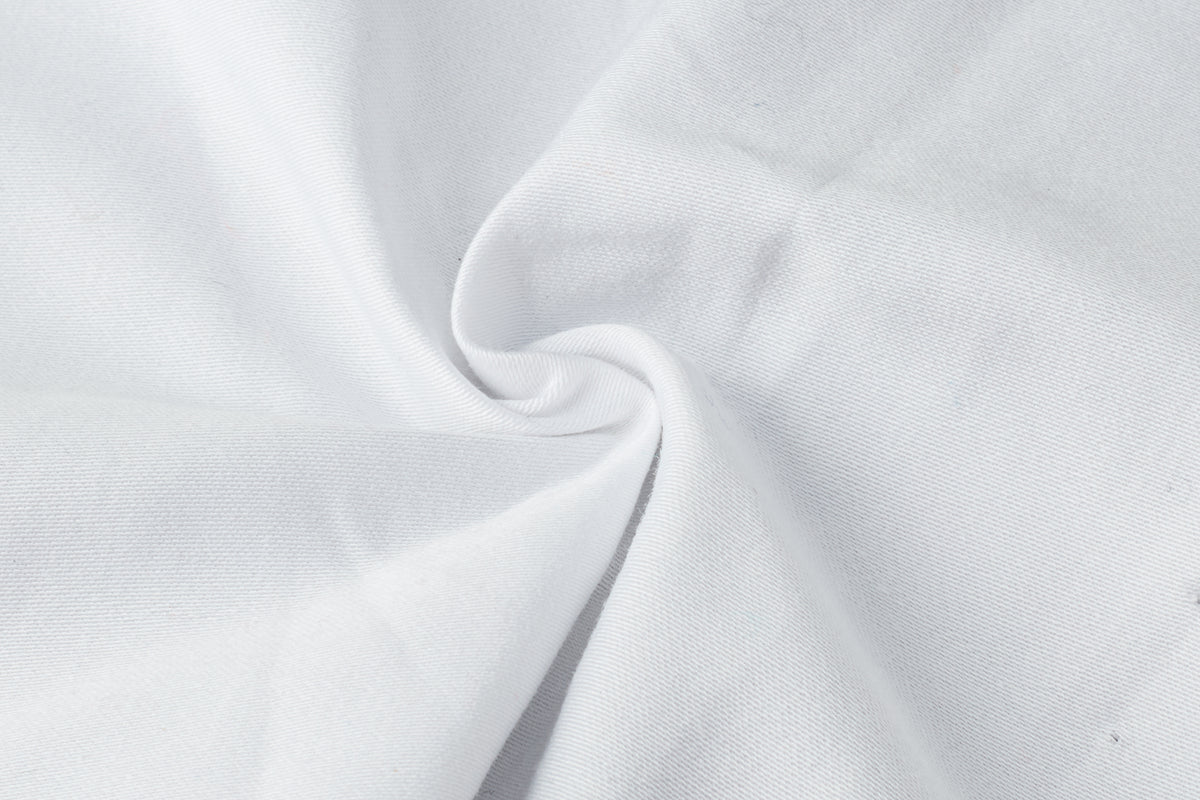 Super Fine Cotton Satin Chinos Pure White