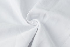 Super Fine Chinos Pure White Plain Cotton Satin Fabric