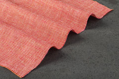Orange Red & White Mini Houndstooth Cotton Fabric