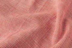 Orange Red & White Mini Houndstooth Cotton Fabric