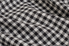 Black & White Gingham Check Cotton Fabric