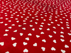 White & Red Canvas Heart Print