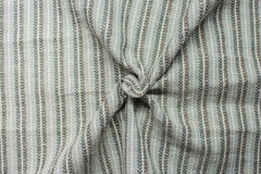 Teal Green Stitch Dobby Stripe Cotton Linen Fabric