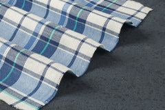 White & Blue Light Weight Twill Check