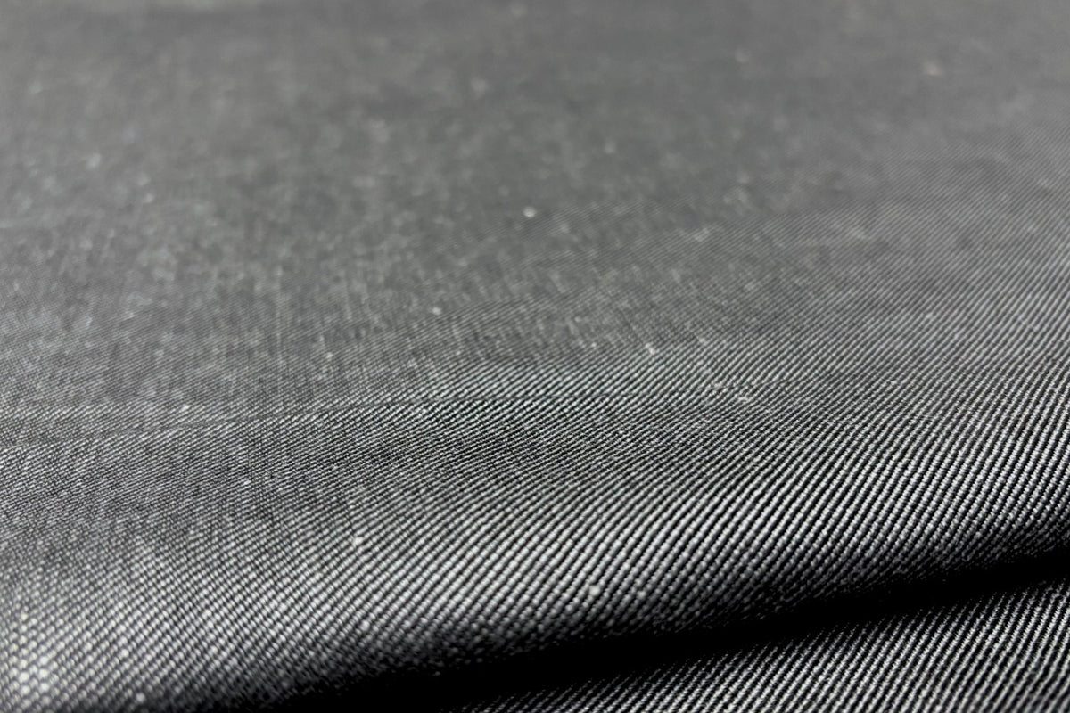Grey Suiting Plain Cotton Linen Fabric