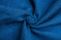 Romar Blue & Navy Dobby Jacquard Cotton Fabric