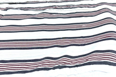 White & Maroon Stripe Viscose Rayon Fabric