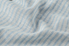 White & Blue Voile Pin Stripe Cotton Fabric