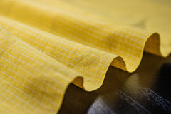 Golden Yellow Formal Mini Check Cotton Fabric