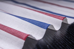 White Multicolour with Neps Stripe Cotton Fabric