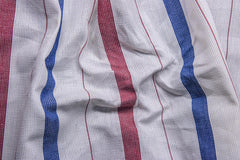 White Multicolour Stripe With Neps