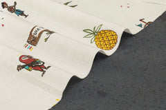 Multicolour Tropical Beachy Print on White Base