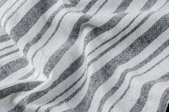 White & Black Crinkled Stripe