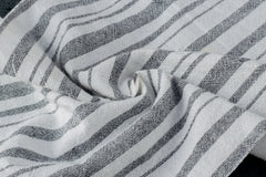 White & Black Crinkled Stripe