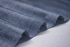 Indigo Twill Weave Silky Plain Denim Fabric