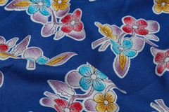 Royal Blue With Multicolour Floral Print