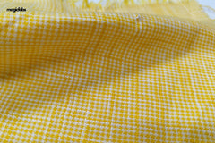 Yellow Mini Houndstooth Cotton Fabric