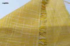 Yellow Mini Houndstooth Cotton Fabric