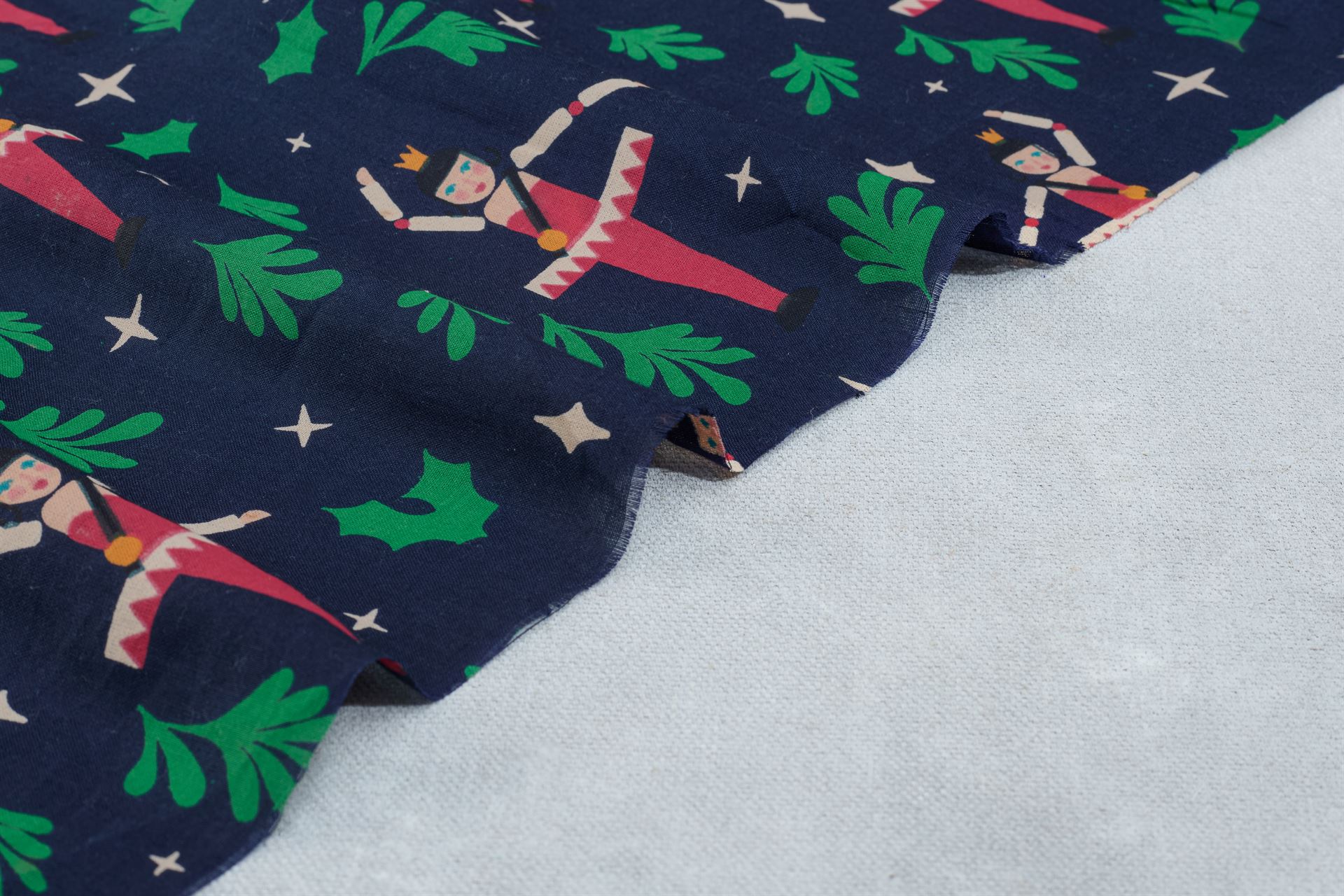 Navy Viscose Modal Doll Print