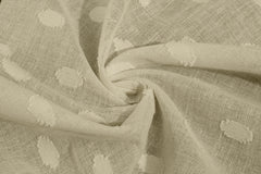 Natural Grey Small Coin Dobby Jacquard Cotton Fabric