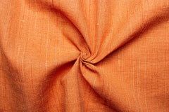Burnt Orange Slub Plain Cotton Linen Fabric