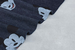 Indigo Cotton Denim Mickey Print