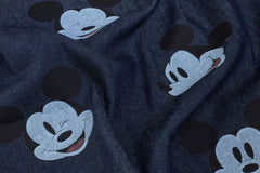 Indigo Cotton Denim Mickey Print