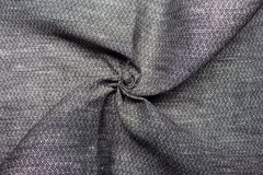 Black Jacquard Cotton Denim Linen Fabric