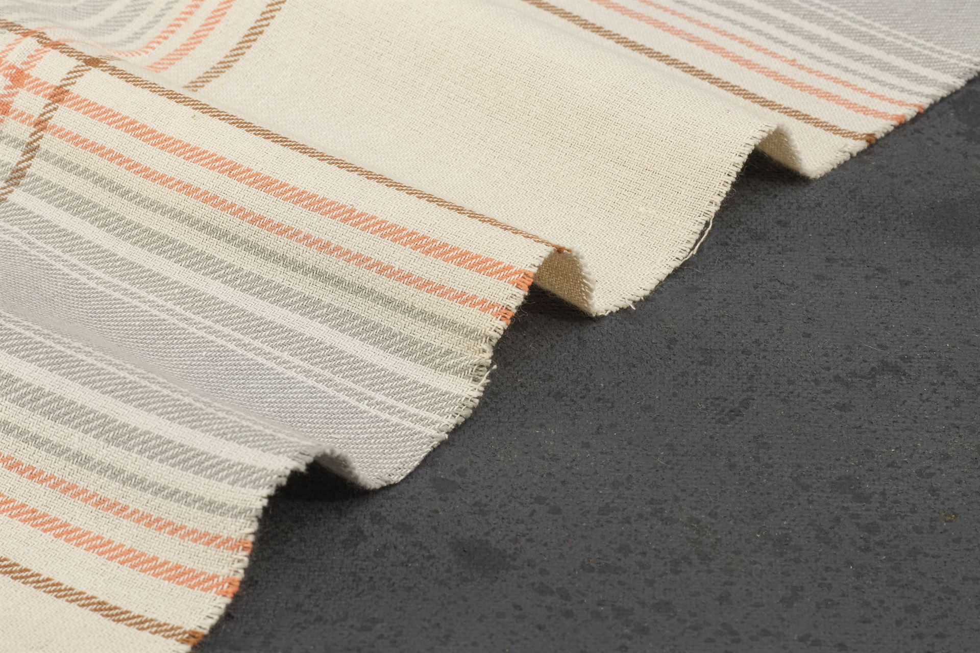 Cream & Orange Flannel Twill Check