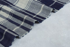 Indigo Blue Reversible Double Cloth Fabric