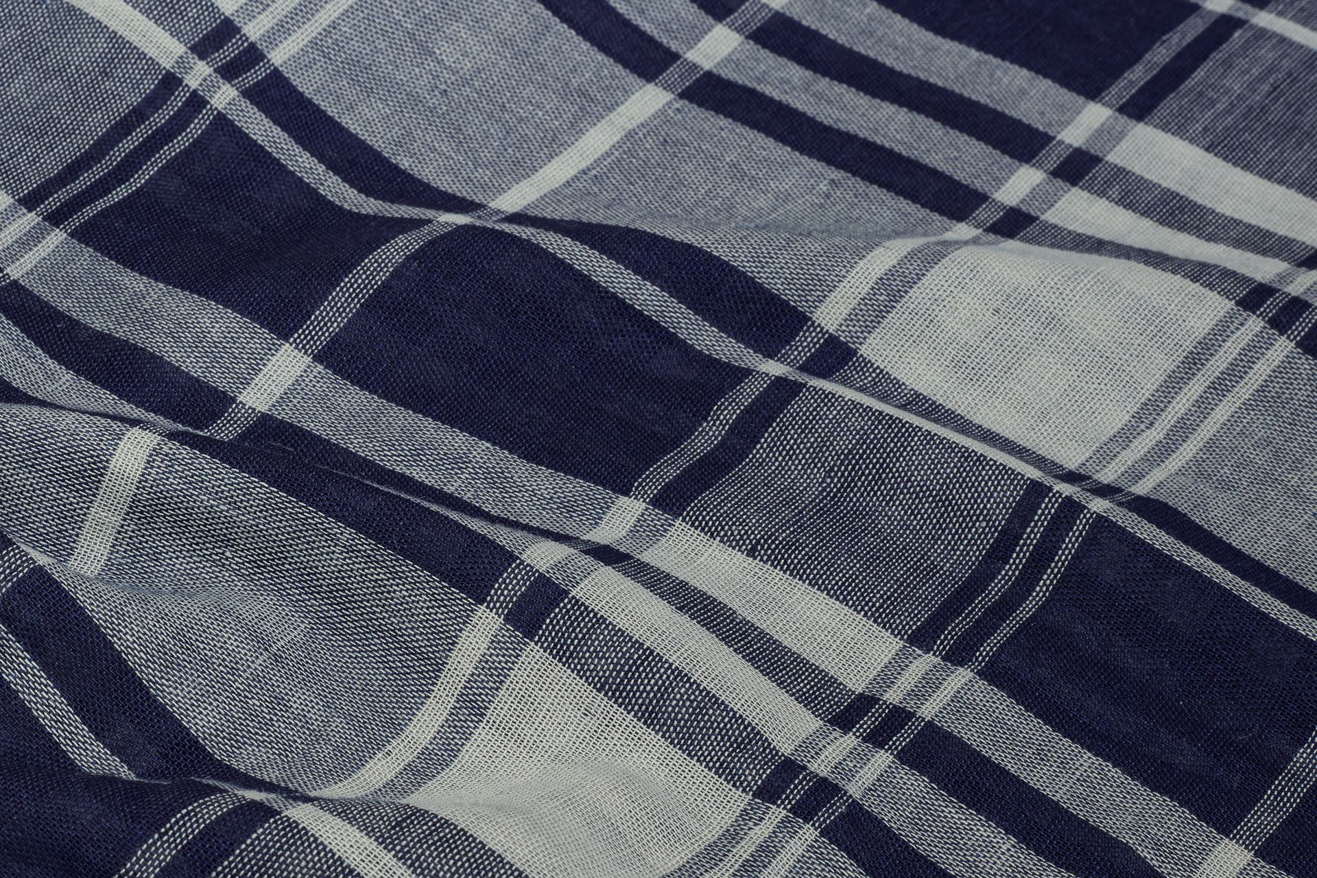 Indigo Blue Reversible Double Cloth