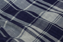 Indigo Blue Reversible Double Cloth Fabric