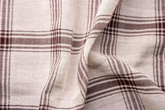 Cream & Brown Cambric Crush Check