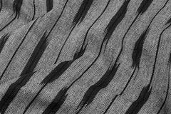 Grey & Black Handloom Ikat Cotton Fabric