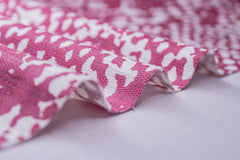 Maroon & White Snake Print on Self Dobby