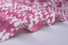 Maroon & White on Self Dobby Snake Print Cotton Fabric