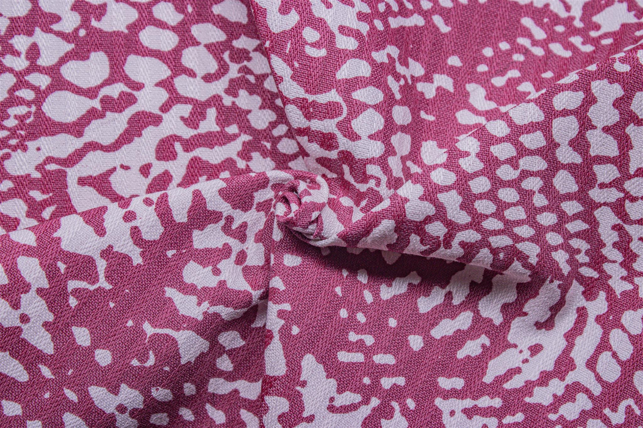 Maroon & White Snake Print on Self Dobby