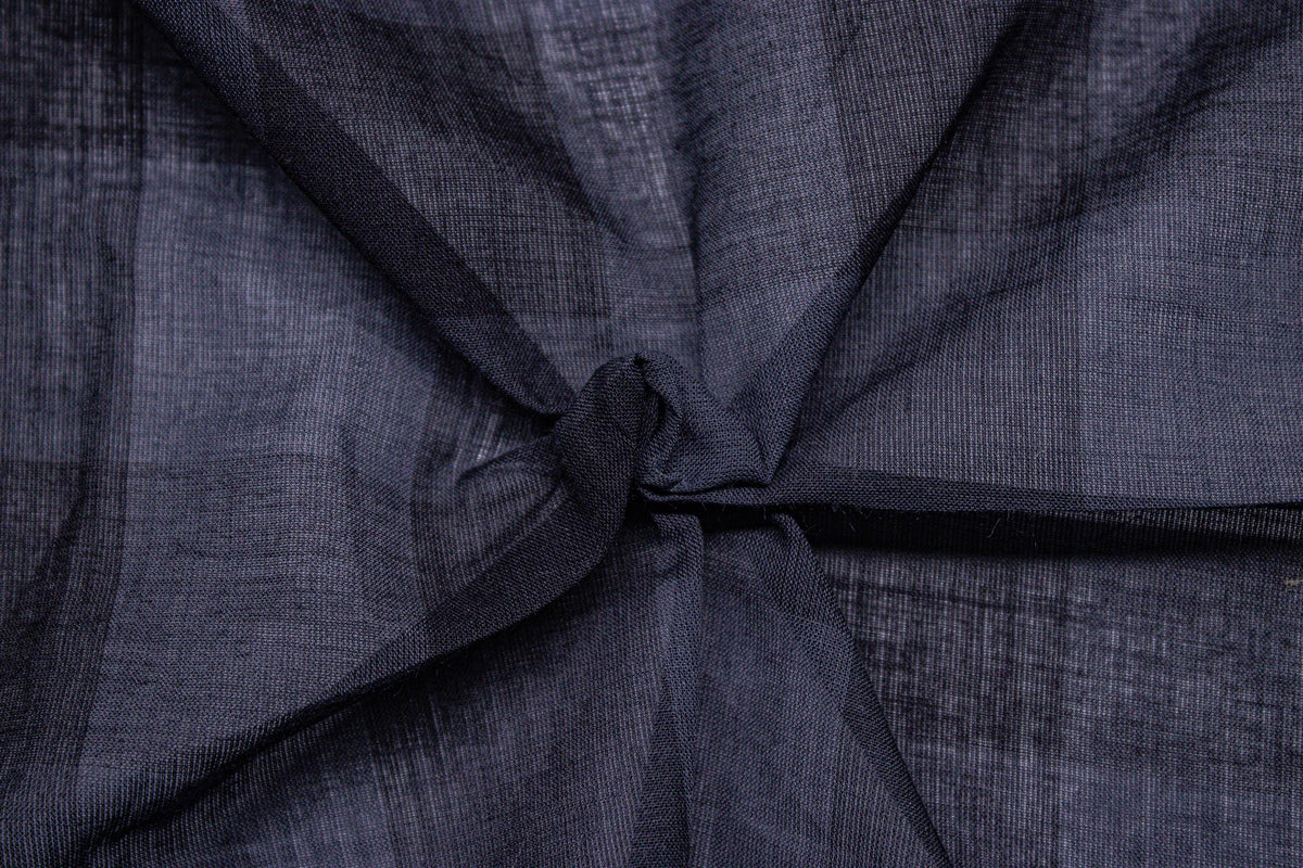 Black & Grey Voile Tom Tom Check