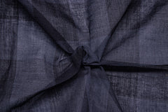 Black & Grey Voile Tom Tom Check Cotton Fabric