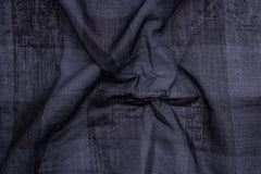 Black & Grey Voile Tom Tom Check Cotton Fabric
