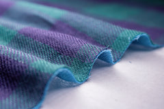 Green & Navy Tom Tom Check Double Cloth Fabric