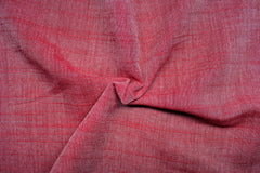 Red Slub Chambray Viscose Linen Fabric