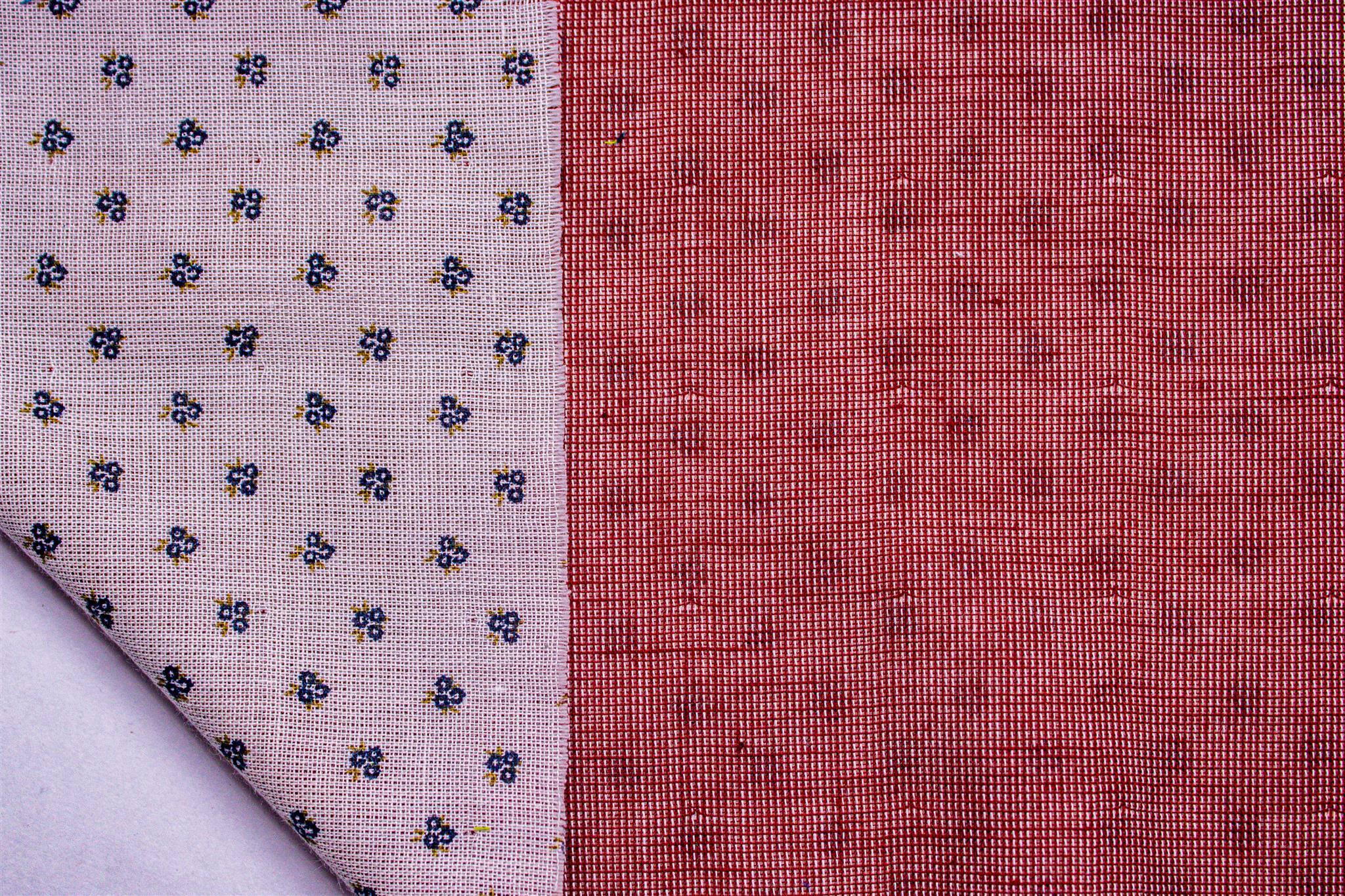 Mroon Double Cloth Fil-A-Fil Print