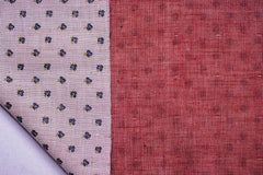 Maroon Fil-A-Fil Print Reversible Double Cloth Fabric
